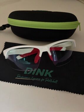Dink Pickleball Eyewear Daytona White & Red Performance